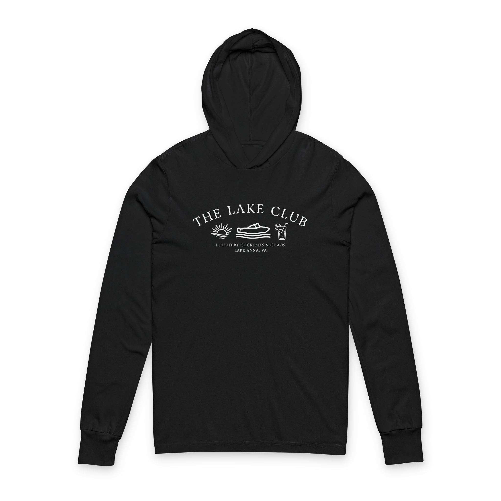 Nate's Favorite Hooded Long Sleeve Tee: The Lake Club