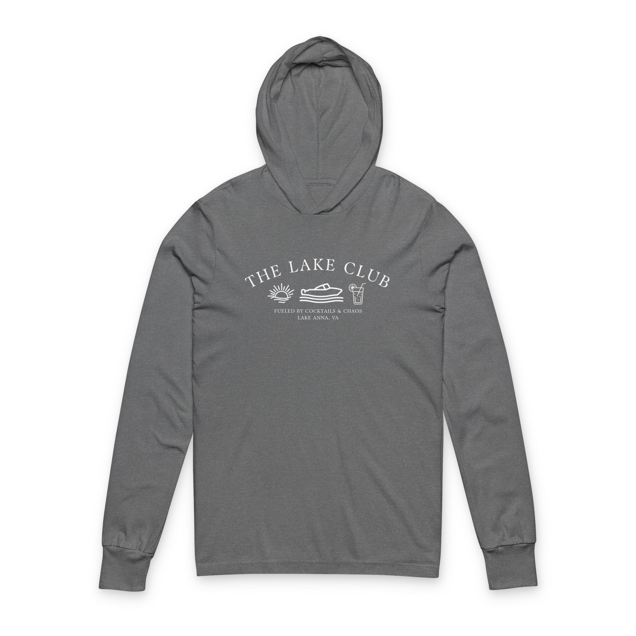 Nate's Favorite Hooded Long Sleeve Tee: The Lake Club