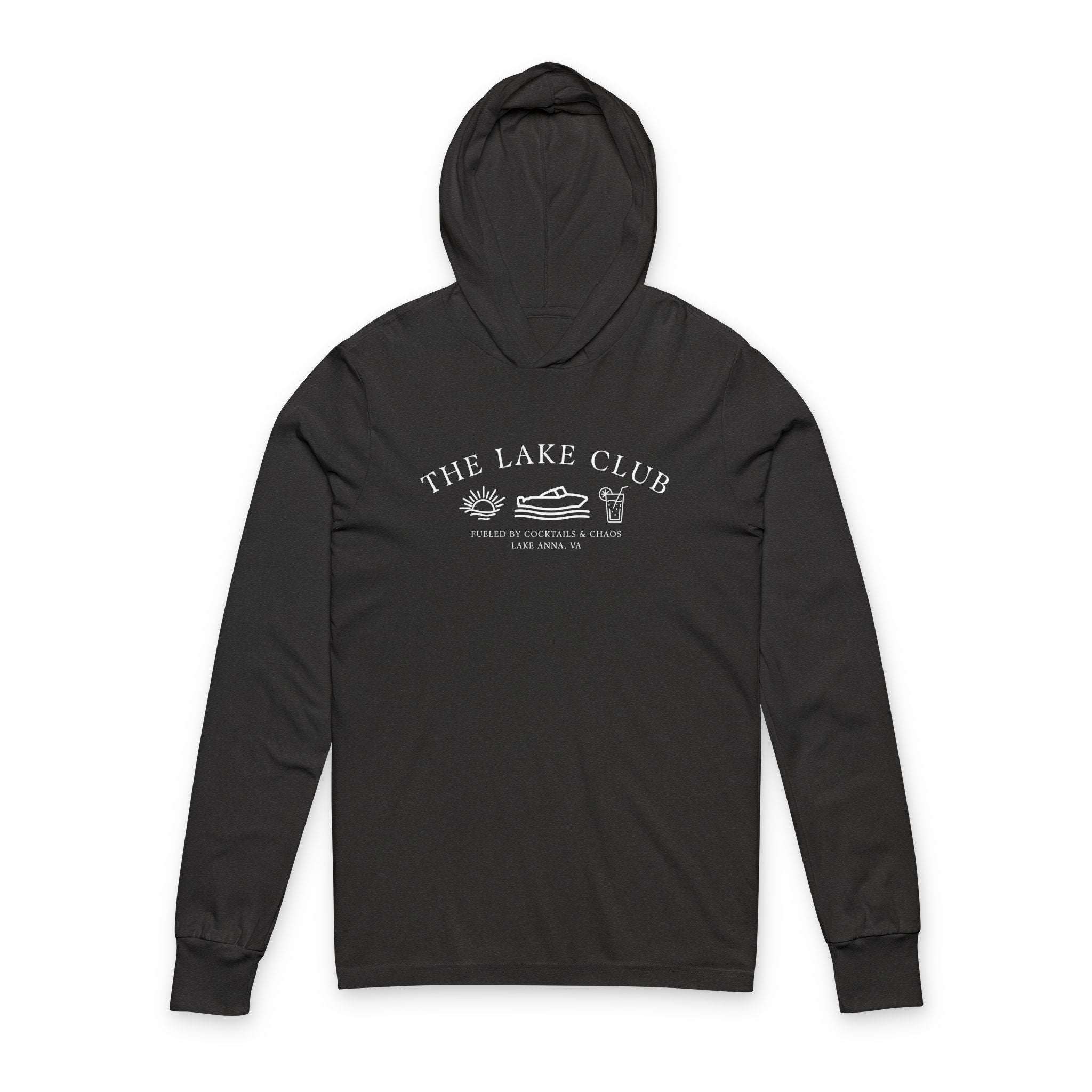 Nate's Favorite Hooded Long Sleeve Tee: The Lake Club