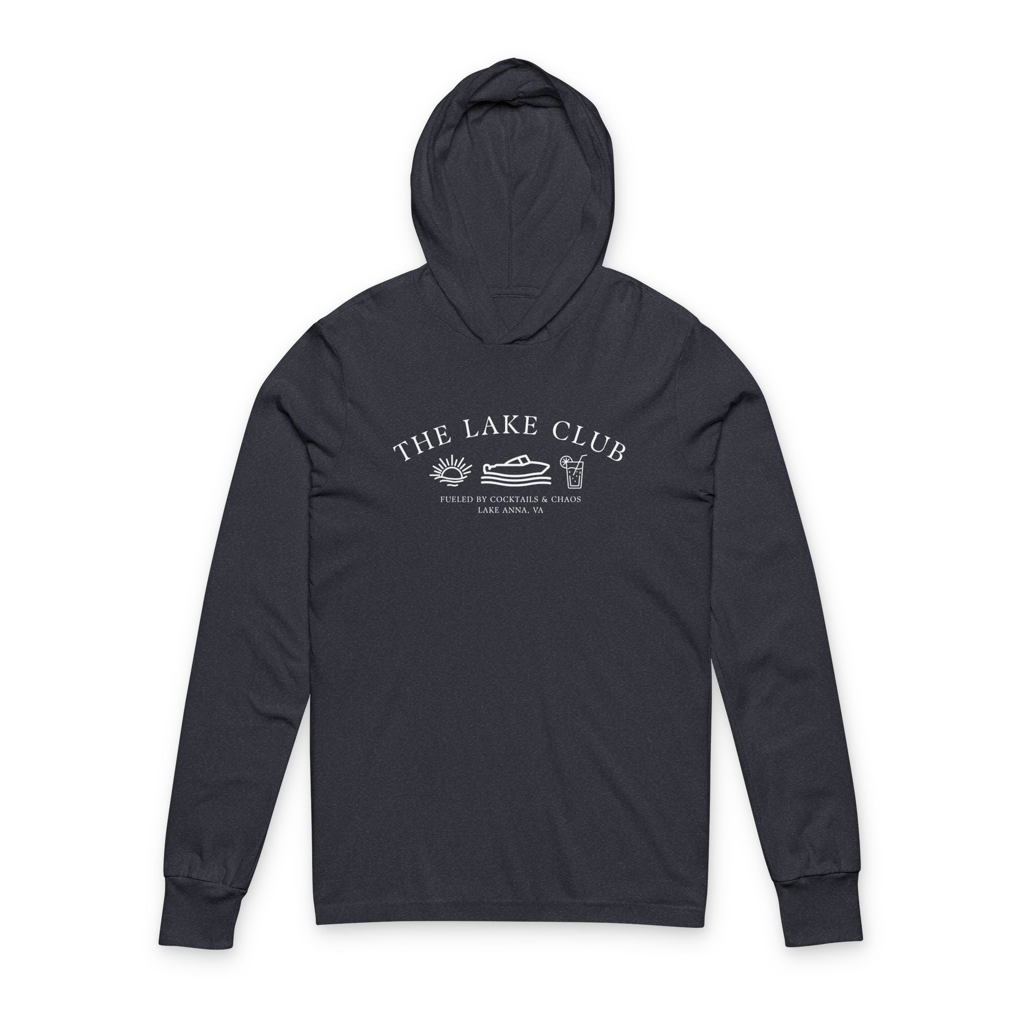 Nate's Favorite Hooded Long Sleeve Tee: The Lake Club