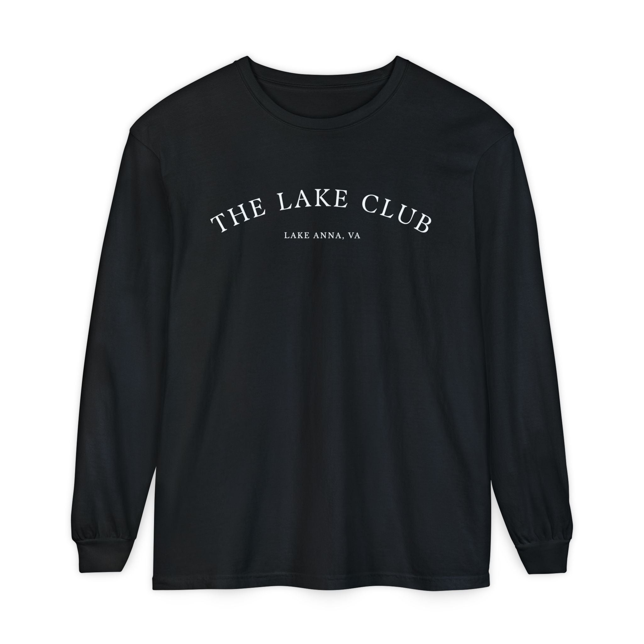 Custom Lake Name Long Sleeve Shirt, Comfort Colors®,  Personalized Lake Apparel, Lake Life Clothing, The Lake Club Shirt