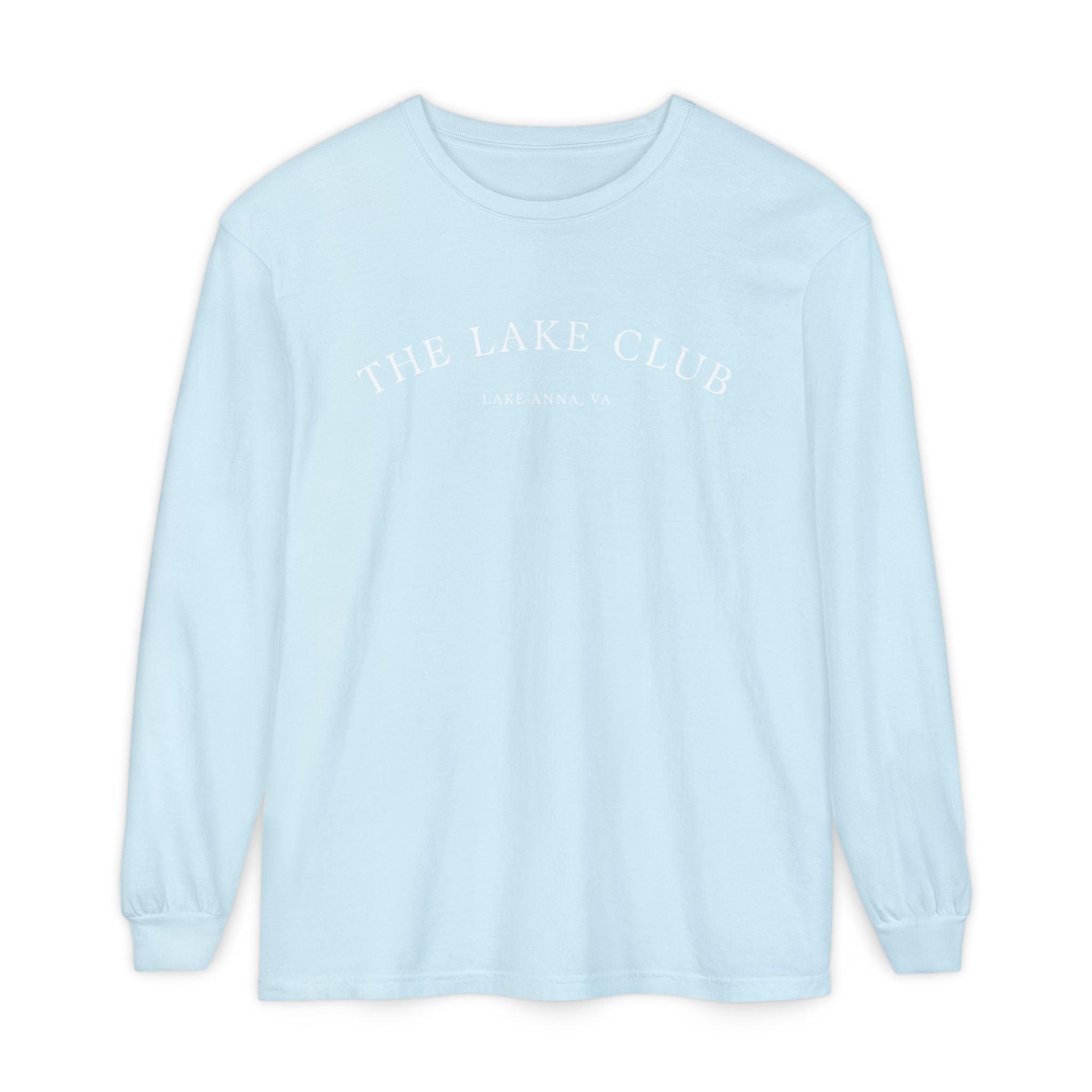 Custom Lake Name Long Sleeve Shirt, Comfort Colors®,  Personalized Lake Apparel, Lake Life Clothing, The Lake Club Shirt