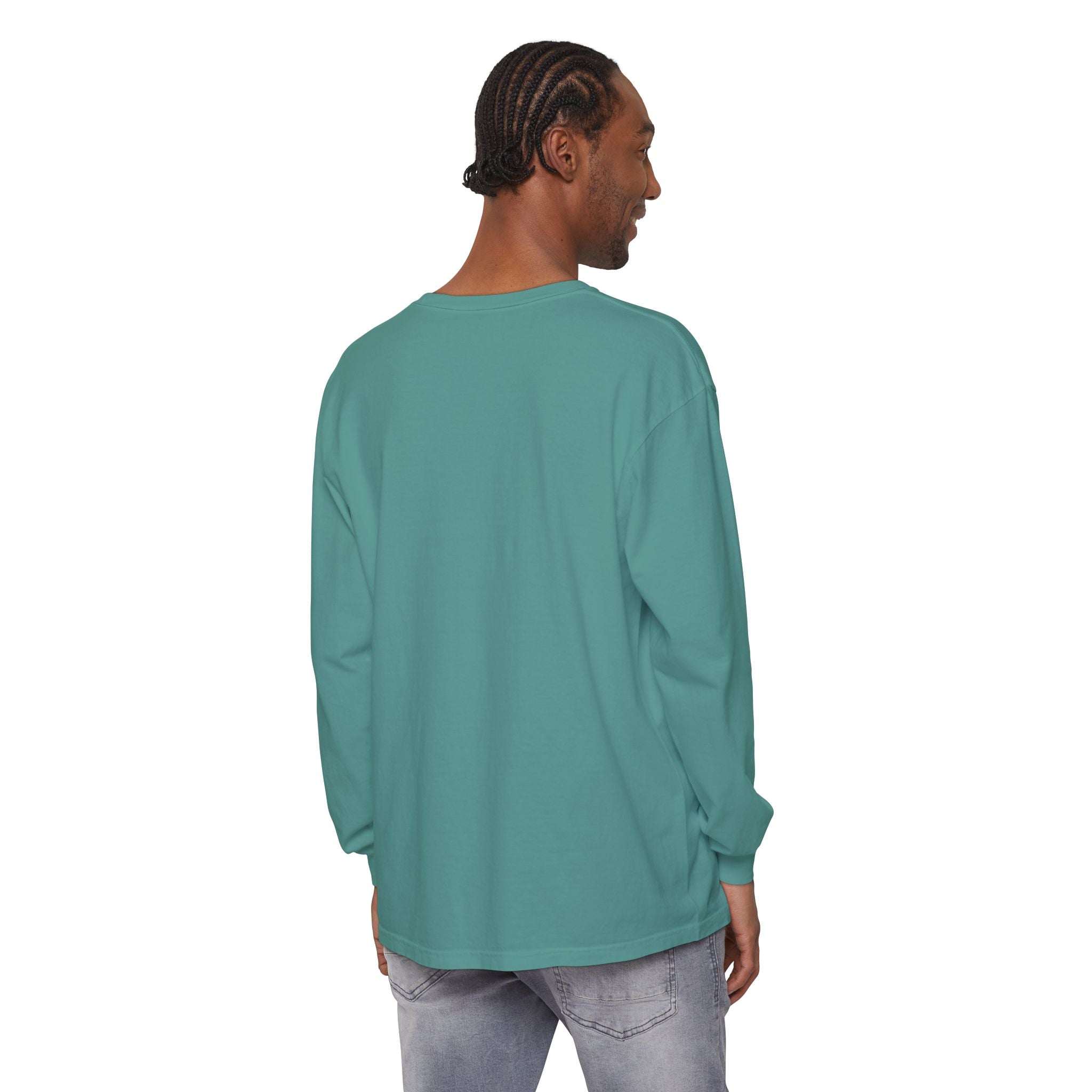 The Lake Club Long Sleeve T-Shirt — Retro Sunset 'Fueled by Cocktails + Chaos'
